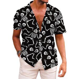 Men's Funky Hawaiian Shirt for Men Palm Beach Shirts Tropical Vacation Shirts